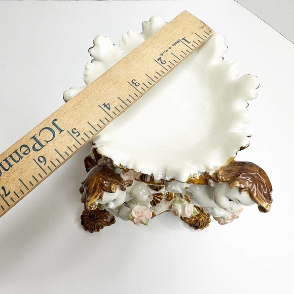 Collectible CHERUB Candle Holder Centerpiece Angel Renaissance victorian decor - Picture 7 of 10